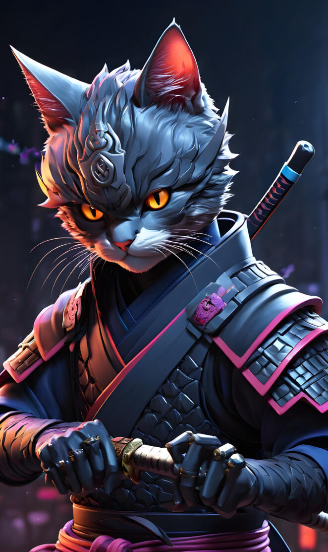 samurai cat