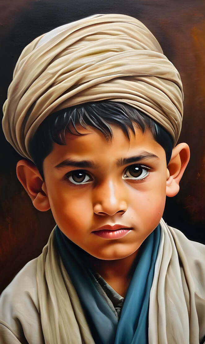 cut pathan boy photo