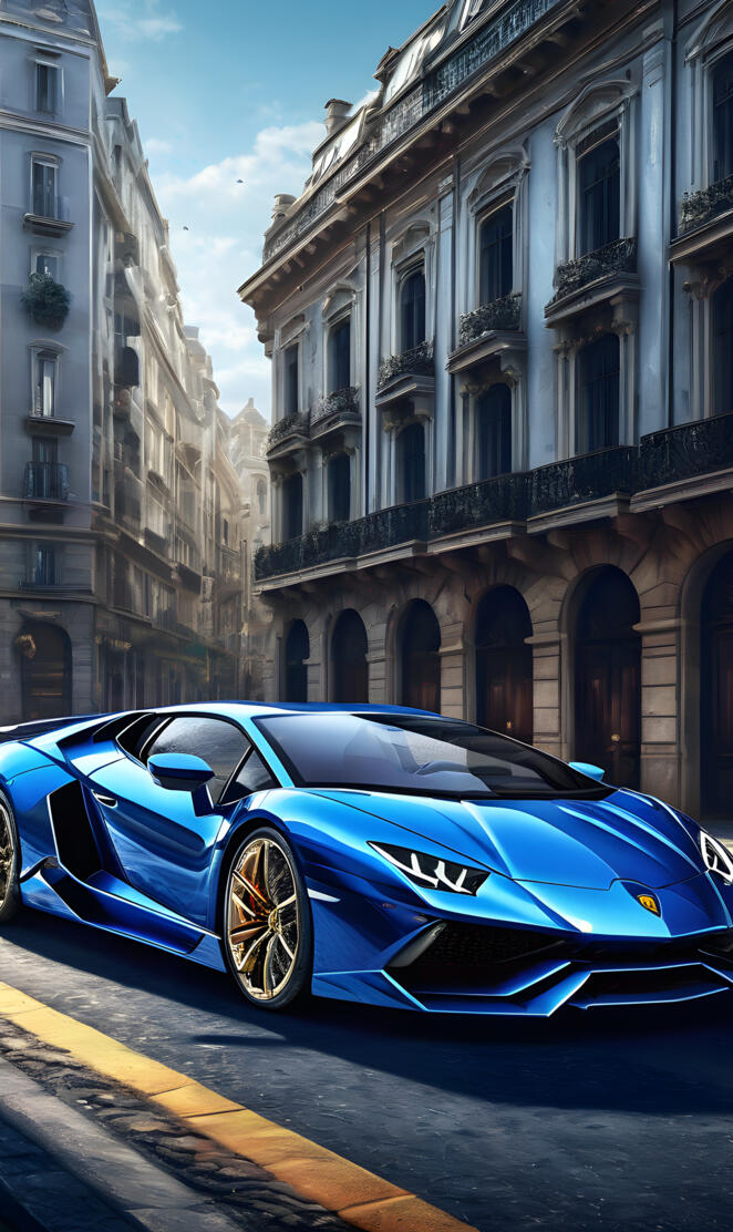 Lamborghini Sapphire Blue Diamond cut