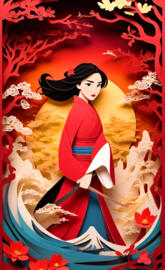 Papercut Masterpiece: Mulan's Heroic Journey Brought to Life