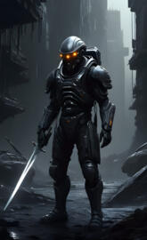 Astronaut Alien Sword AI