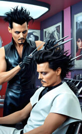 a person with the hair pulled back