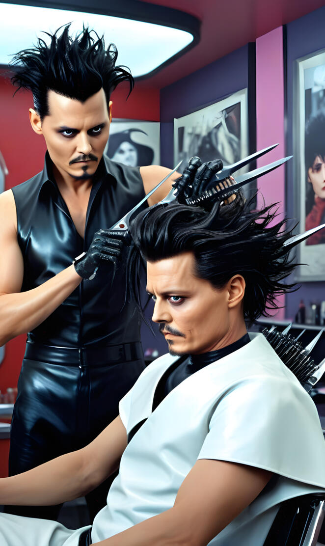 a person with the hair pulled back