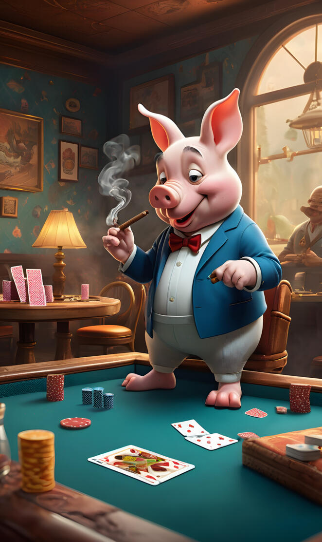 porky pig waiting on his cut