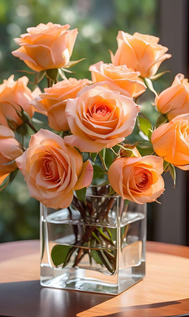 Peach roses
