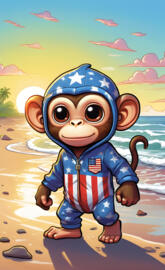 a cartoon character holding a sword