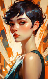 Young Lady with a cute pixie cut