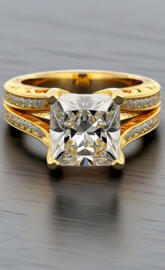 oil paint diamond engagement ring