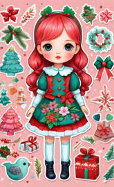 Christmas Series Paper Doll Cut-Out's #2