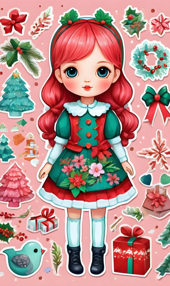 Christmas Series Paper Doll Cut-Out's #2