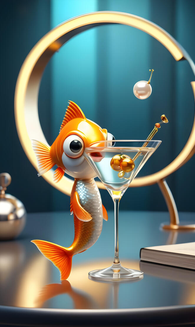 a fish in a fish bowl