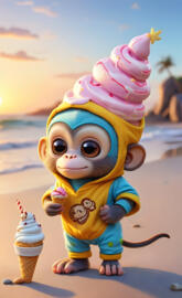 a toy figurine of a little girl holding a cupcake