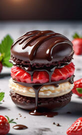 Chocolate Berry Macaroon