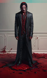 You woke me up one night, dripping crimson on the carpet.