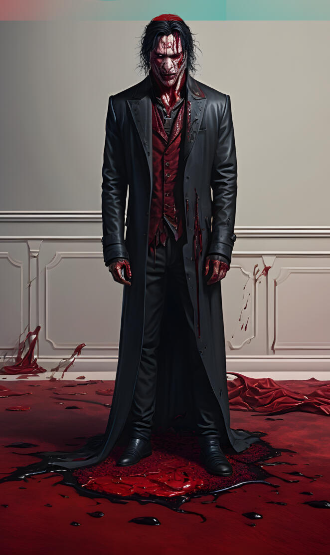 You woke me up one night, dripping crimson on the carpet.