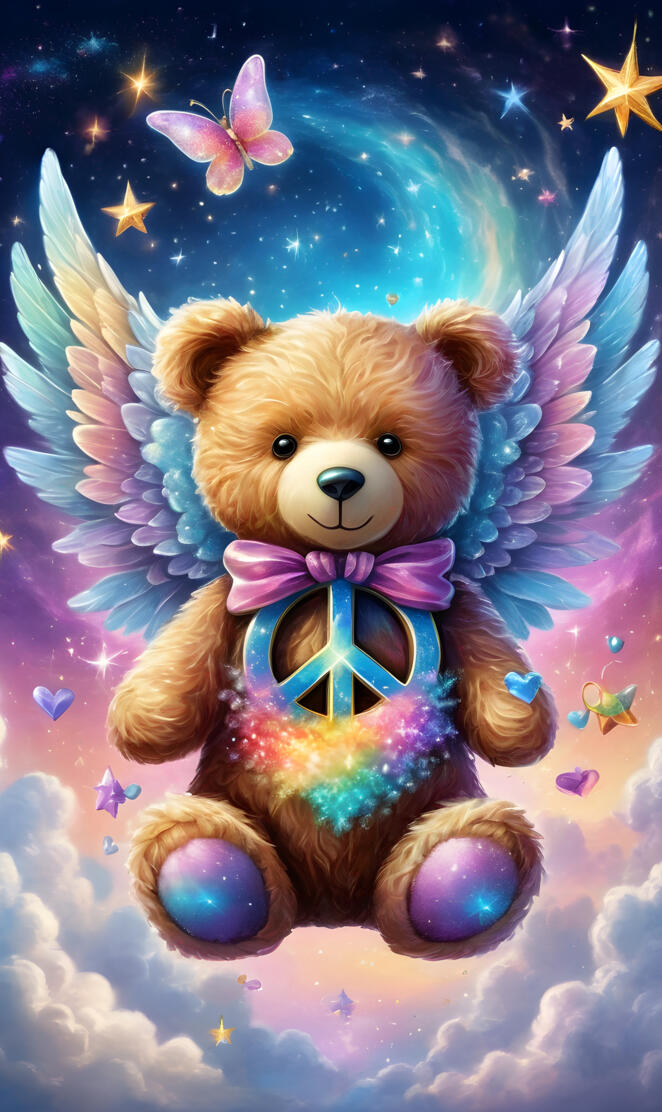 a teddy bear with a unicorn horn