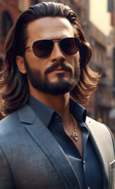 a man wearing sunglasses