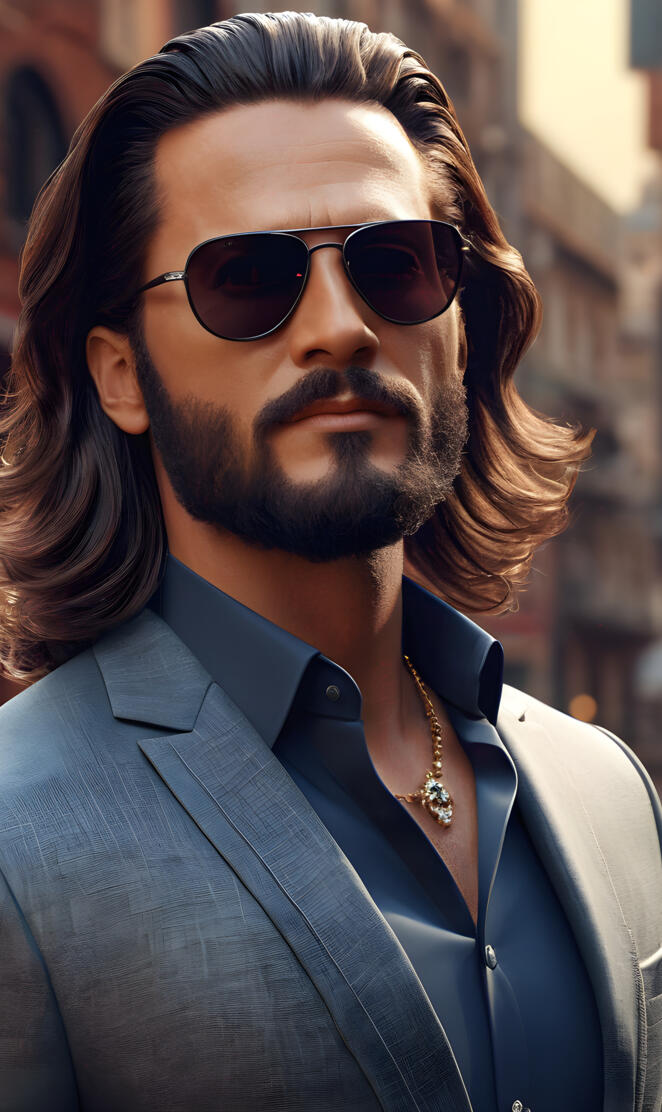 a man wearing sunglasses