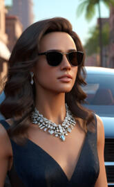 a woman wearing sunglasses