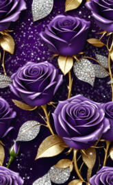 a group of purple flowers