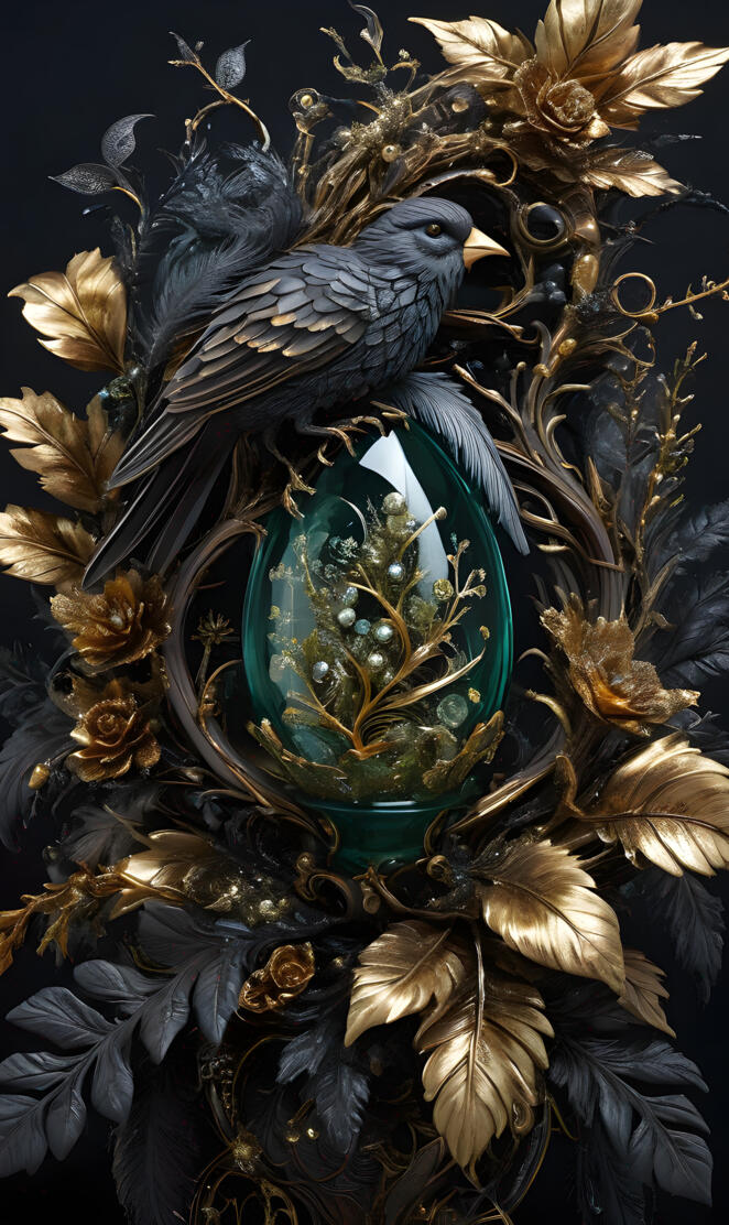 a bird with a helmet