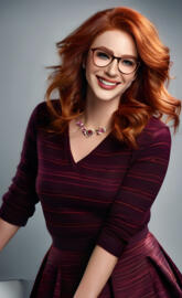 a woman wearing glasses