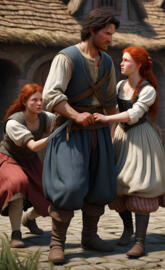 What is she up to? Did they have pickpockets back then? 😅