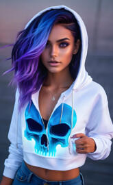 White Skull Hoodie