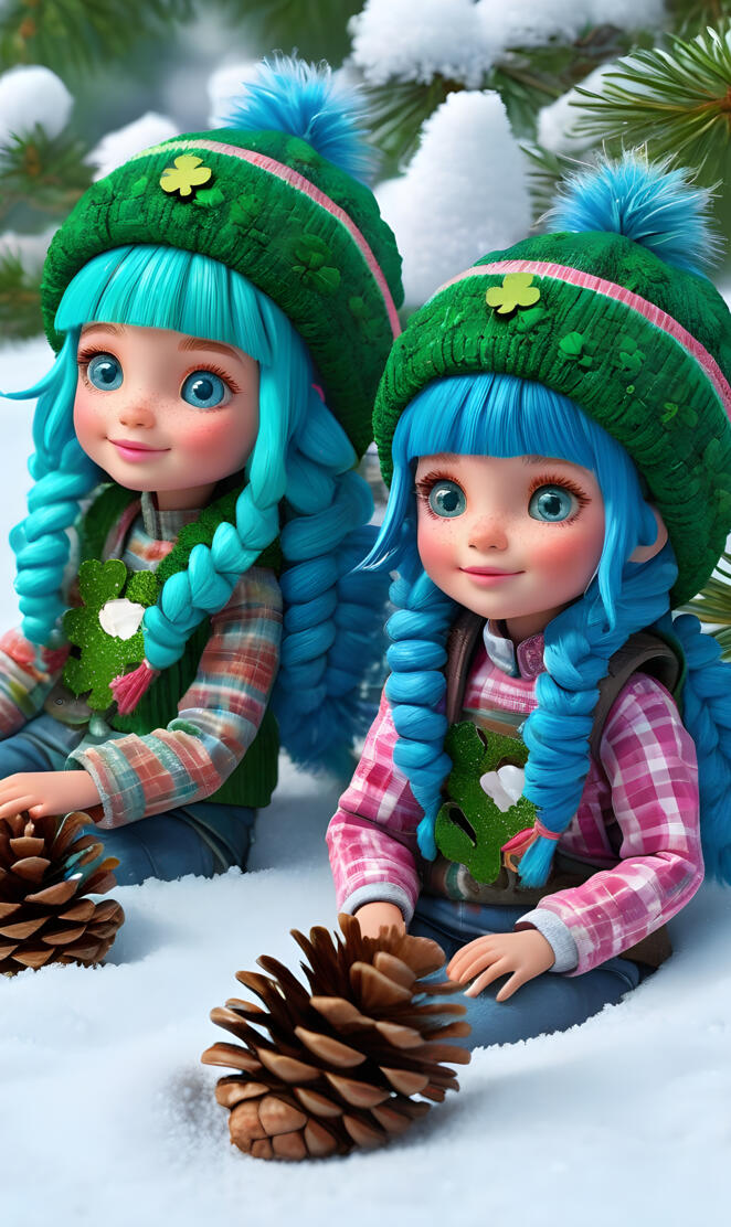 cute shamrock dolls