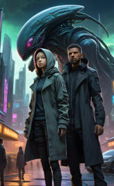 Suki & Mystic Rangers in Future World Hunting Aliens, Lord Elboron