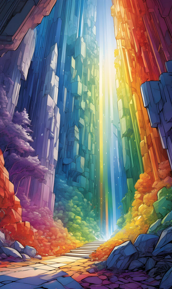 path in rainbow canyon