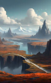 a river running through a canyon