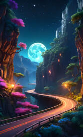 moonlit highway