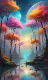 River to the moonlit abyss