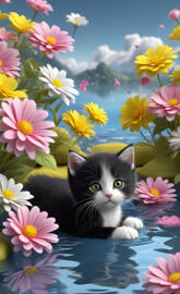 Springtime kitten