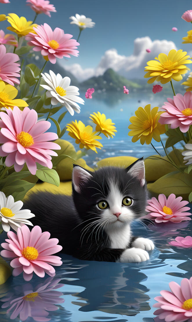 Springtime kitten