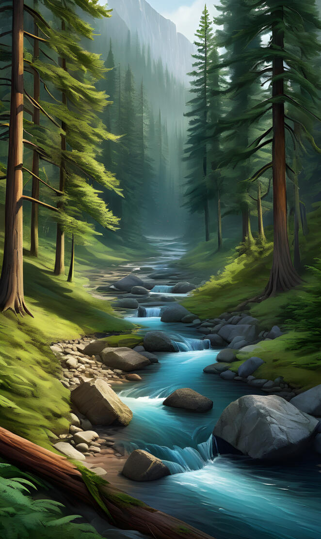 a stream in a forest