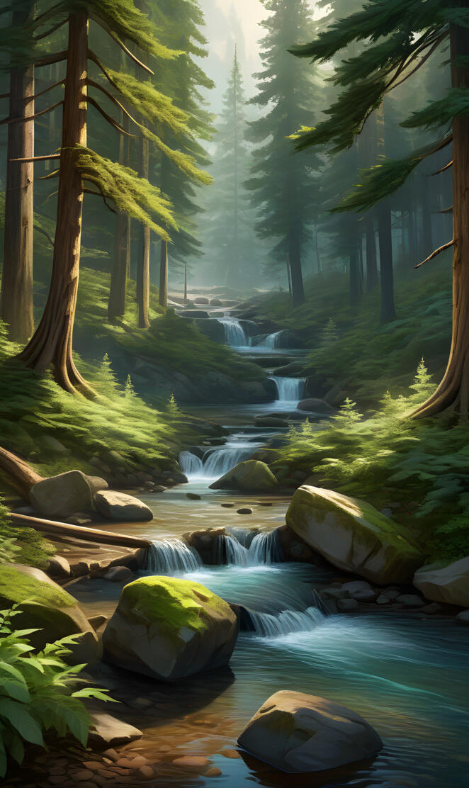 a stream in a forest