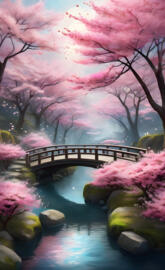 Japanese Cherry Blossom Garden