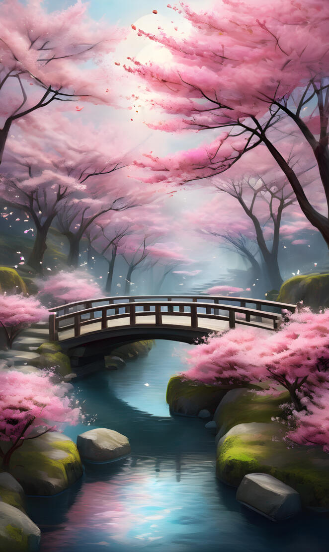 Japanese Cherry Blossom Garden