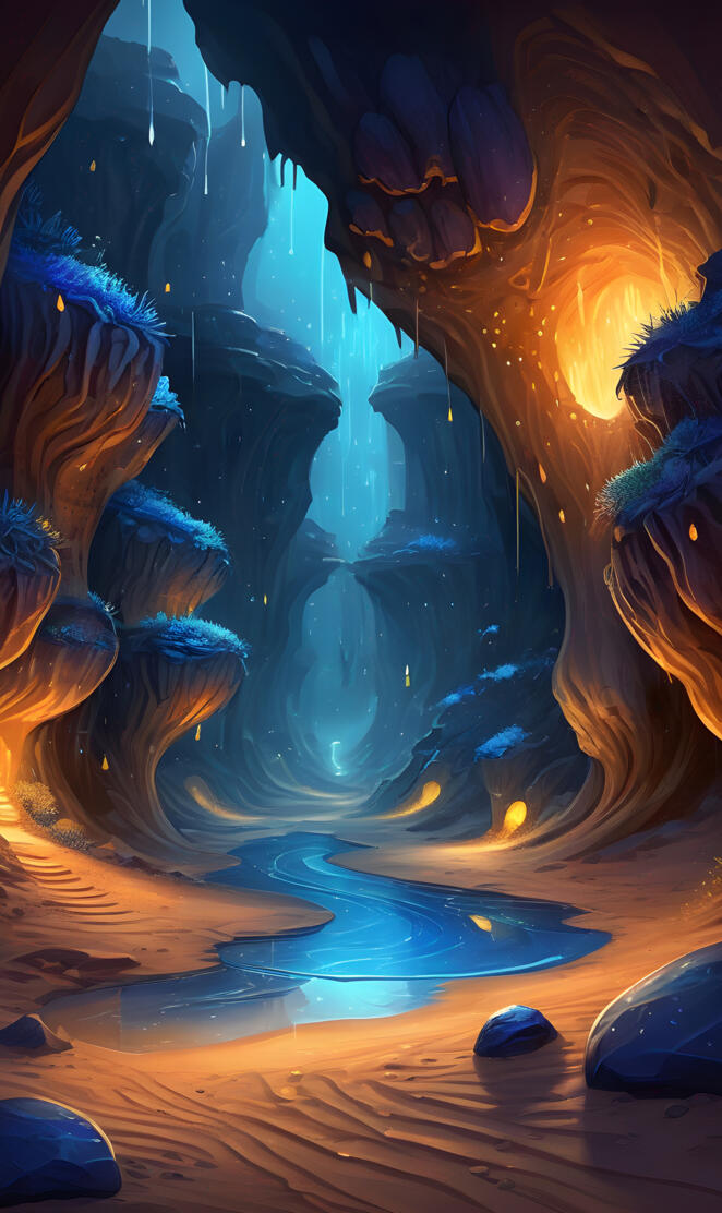 a large aquarium with blue water