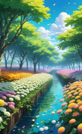 chrysanthemum valley, cottonwoods, yellow 💛, Creek