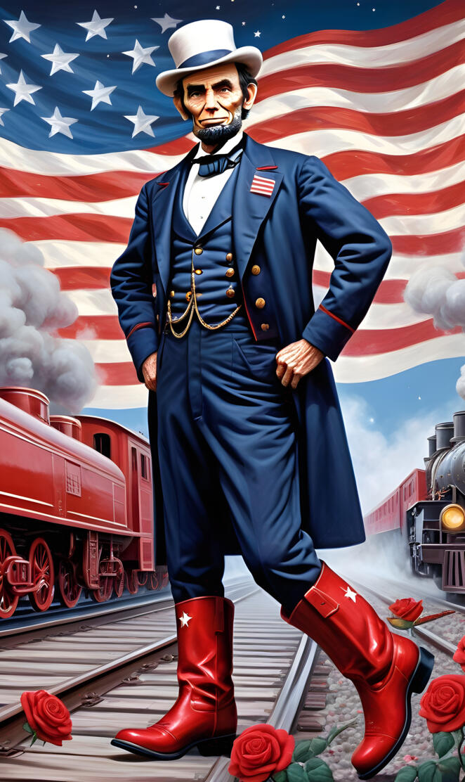 Abraham Lincoln in a uniform