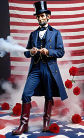 Abraham Lincoln in a uniform