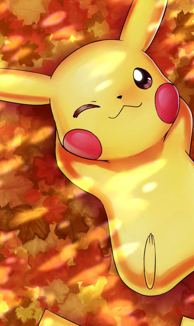 Pikachu in the fall