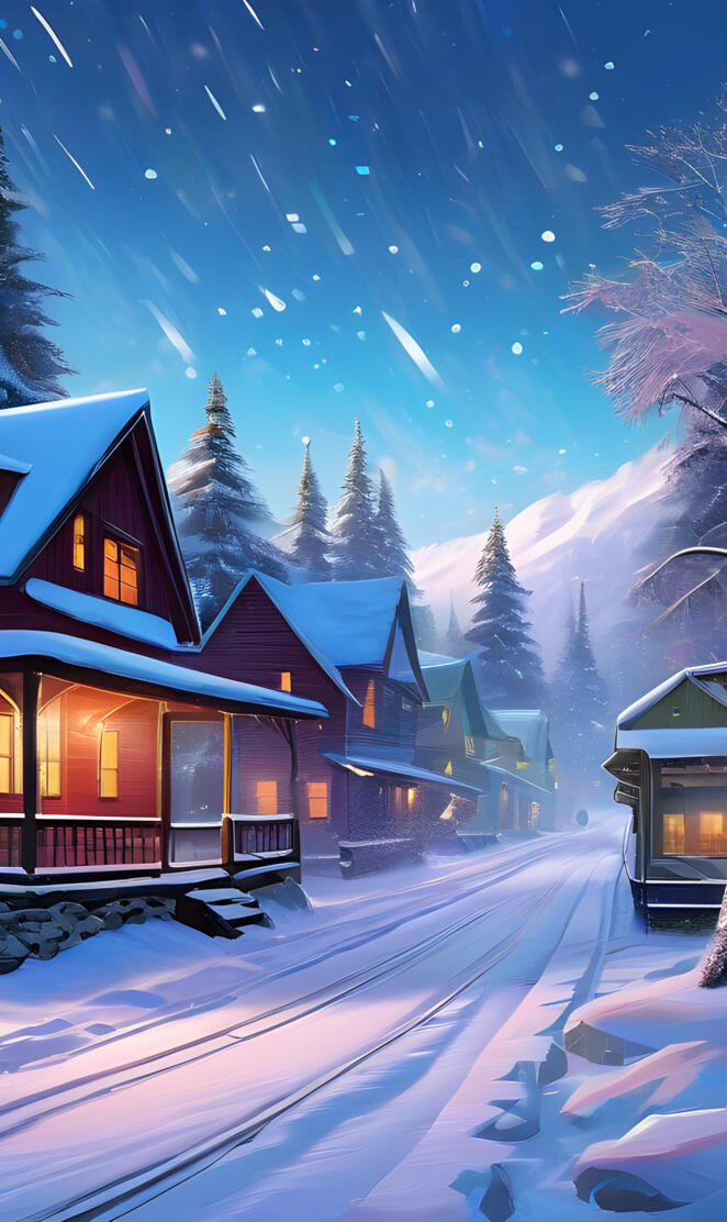 a house with snow on the ground