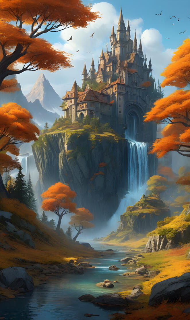 a castle on a cliff