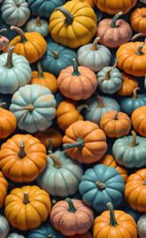 Pastel color pumpkins