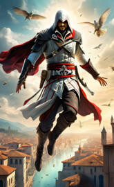 Assassin doing a Leap of faith