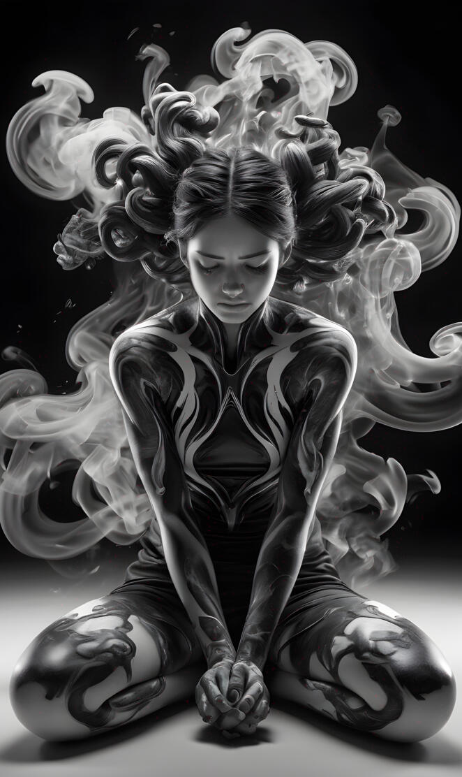 black and white smoke